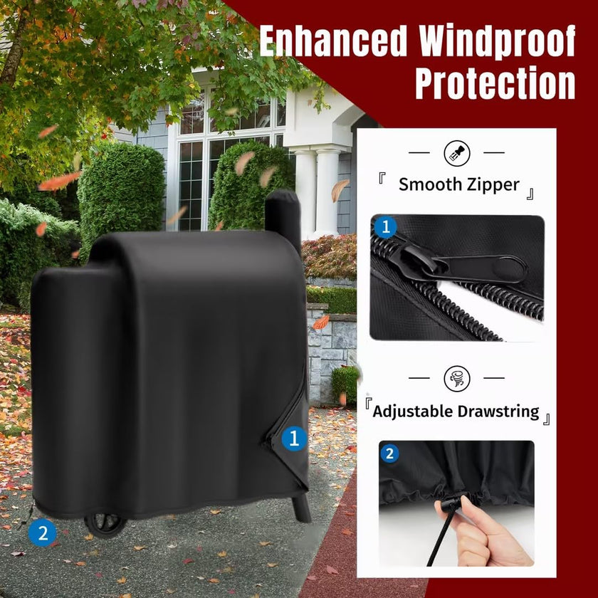 SHINESTAR Upgraded Grill Cover for Traeger Pro Series 575/22, Sturdy & Waterproof, Special Zipper Design, Easy to Put On and Take Off 🍁 All In One Marketplace Canada