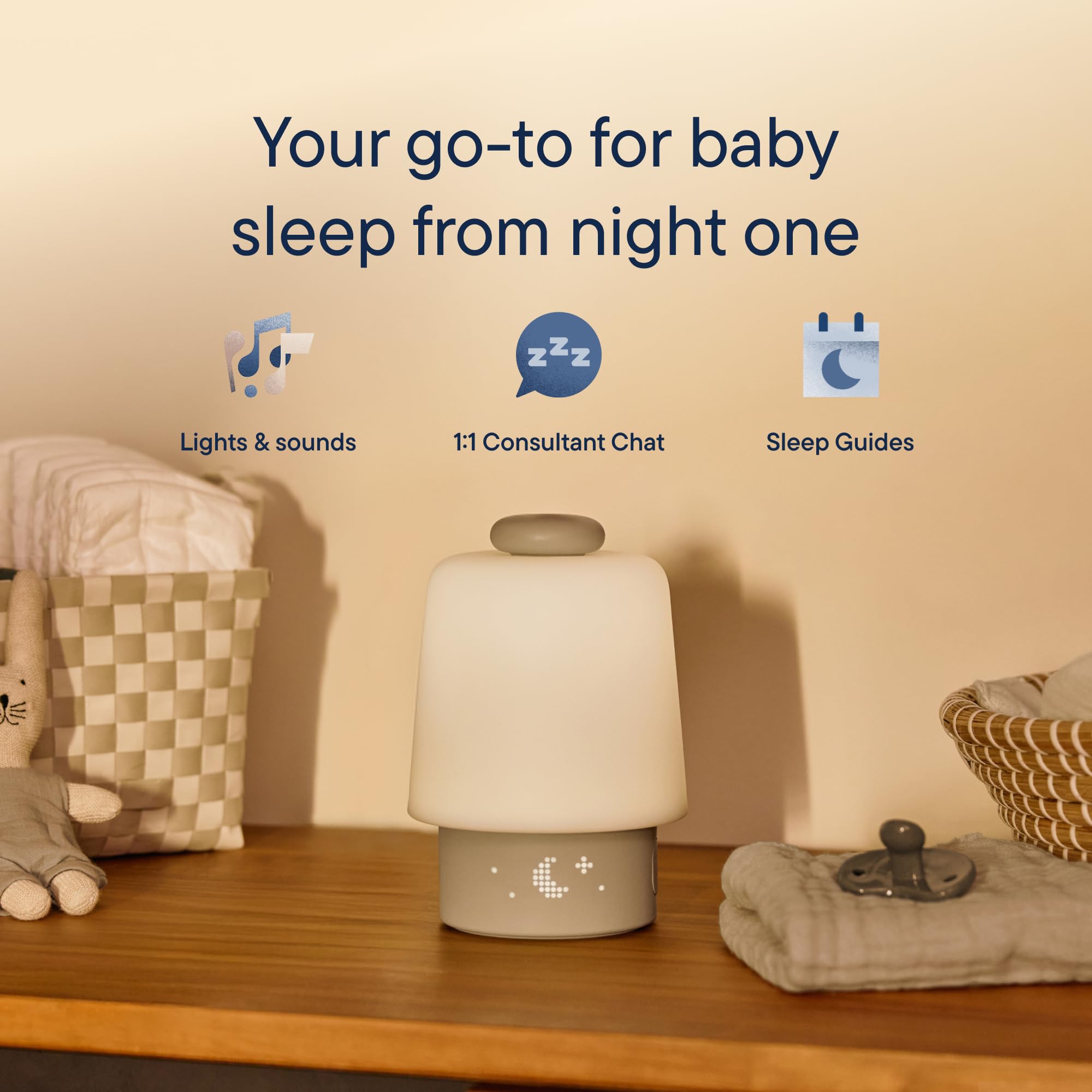 Hatch Baby Sound Machine, Night Light | Hatch Baby Model | Sleep Support | Registry Essential, Routine Builder, Time-to-Rise Alarm Clock, White Noise, Nursery Stories, Toddler Kids (Wi-Fi), Greige 🍁 All In One Marketplace Canada
