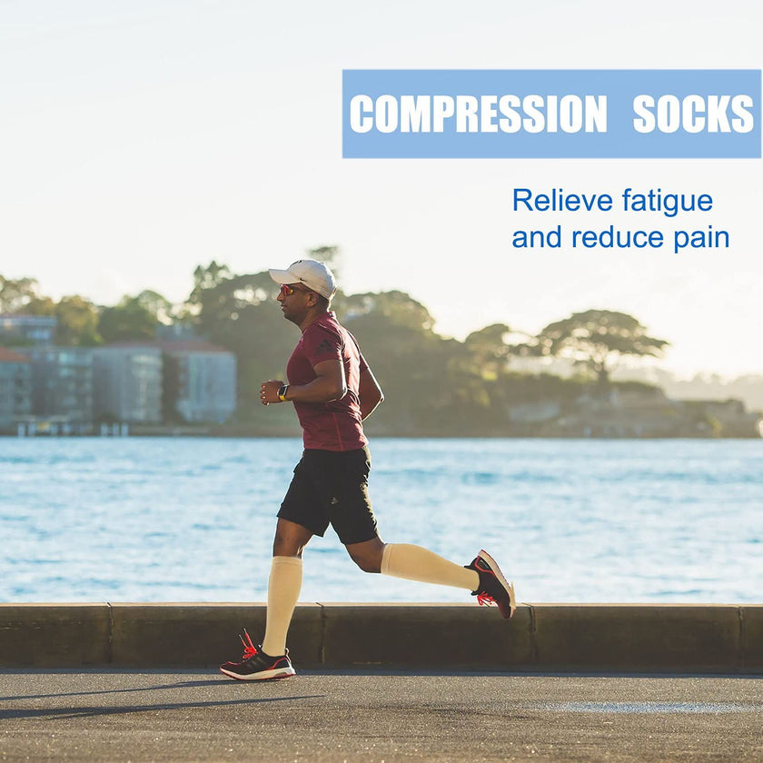 4 Pairs Copper Compression Socks for Men&Women(15-20mmHg), Compression Stocking for Swelling Running Hiking Travel Nursing 🍁 All In One Marketplace Canada