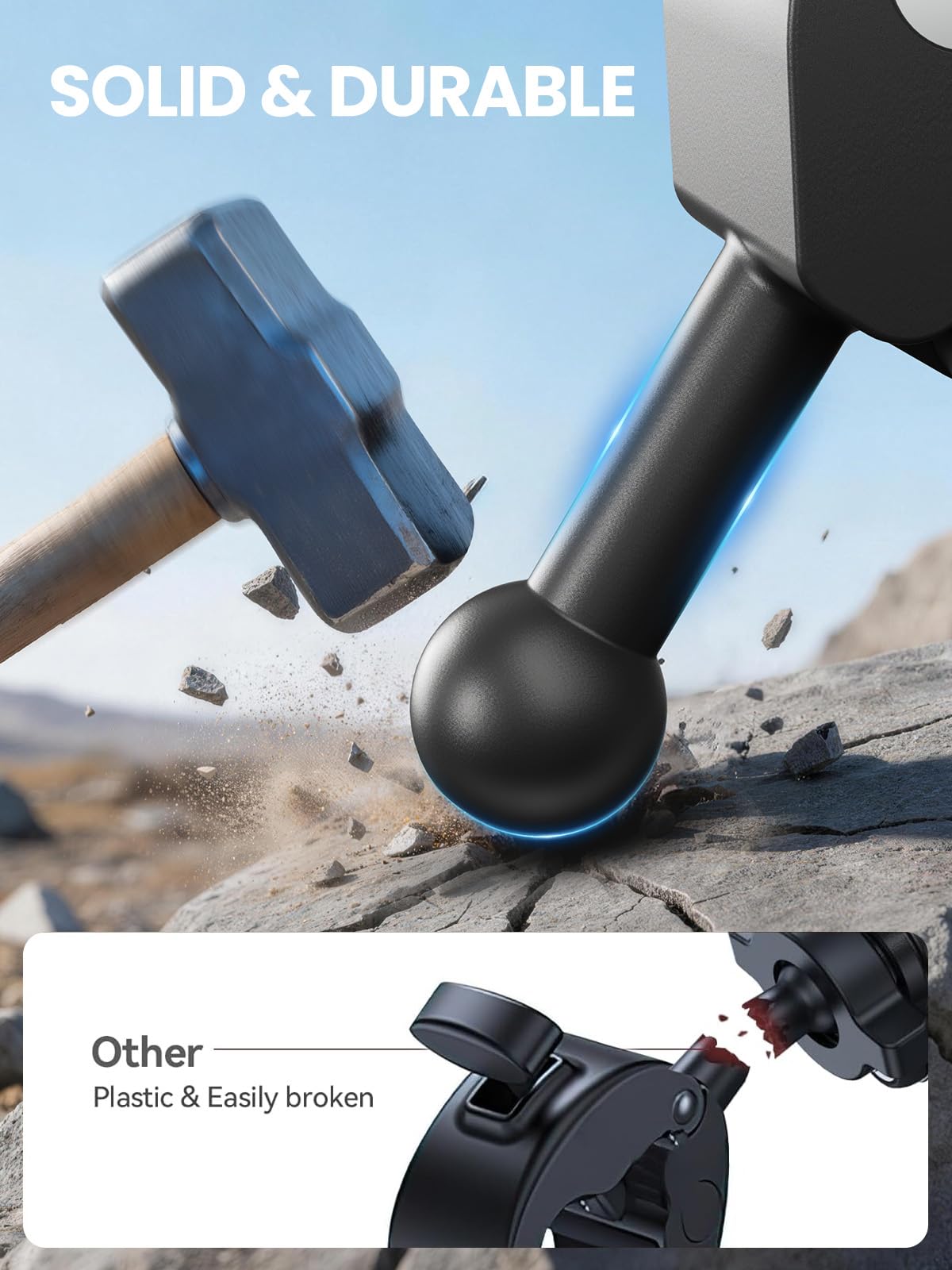 Tounee Bike Phone Mount Holder with Dual Vibration Dampener - Quick Release Handlebar Clip for Bicycle/Cycling, Upgraded Anti-Shock Design Fits iPhone 16/15/14 Pro Max & 4.7-6.7