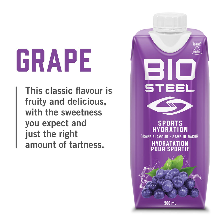 BioSteel Electrolyte Sports Drink, Grape, 12-Pack, Zero Sugar 🍁 All In One Marketplace Canada
