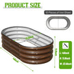 SnugNiture Galvanized Raised Garden Bed Outdoor, 2 Pcs 4x2x1ft Oval Metal Planter Box for Planting Plants Vegetables, Brown 🍁 All In One Marketplace Canada