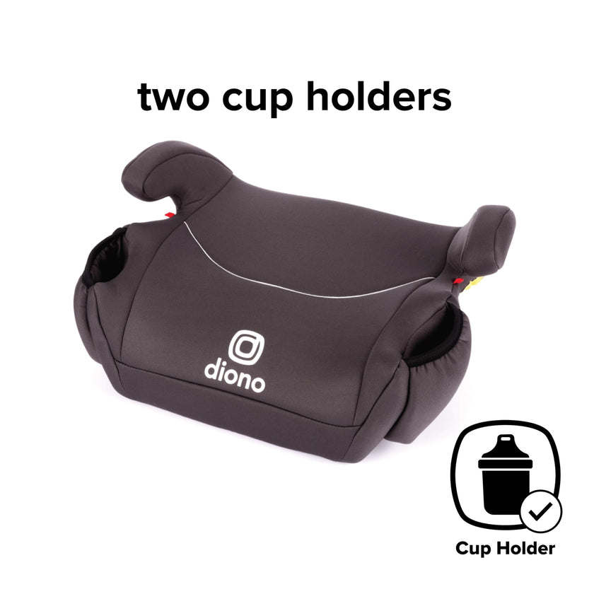 Diono Solana 2022, No Latch, Pack of 2 Backless Booster Car Seats, Lightweight, Machine Washable Covers, Cup Holders, Black Charcoal 🍁 All In One Marketplace Canada