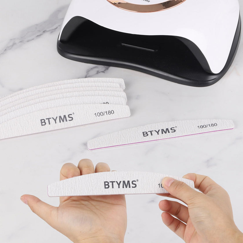 BTYMS 25 Pcs Nail Files 100/180 Grit Double Sided Emery Boards Coarse and Medium Nail File for Acrylic Nails and Natural Nails 🍁 All In One Marketplace Canada
