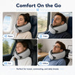 Purroch Neck Pillow Airplane, Travel Pillow with Eye Mask & Earplugs, Memory Foam Pillow with Adjustable Velcro Strap, Pillows for Travel, Plane, Car, Home, Work, Light Grey 🍁 All In One Marketplace Canada