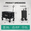 Overmont 3-in-1 Collapsible Wagon Cart, Ultra-Compact Foldable Wagon for SUV Trunk & Apartment Storage, Lightweight 120L Utility Cart with Dual Side Opening for Grocery, Camping & Sports 🍁 All In One Marketplace Canada