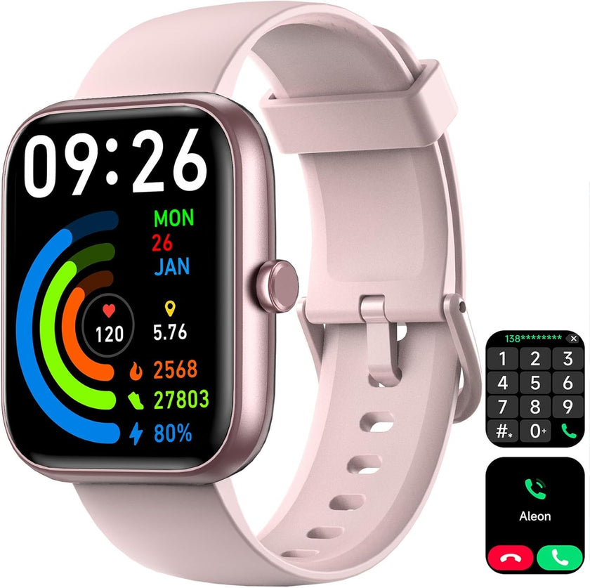 Smart Watch for Men Women with Bluetooth Call, Alexa Built-in, Heart Rate & Sleep Monitor, 1.83