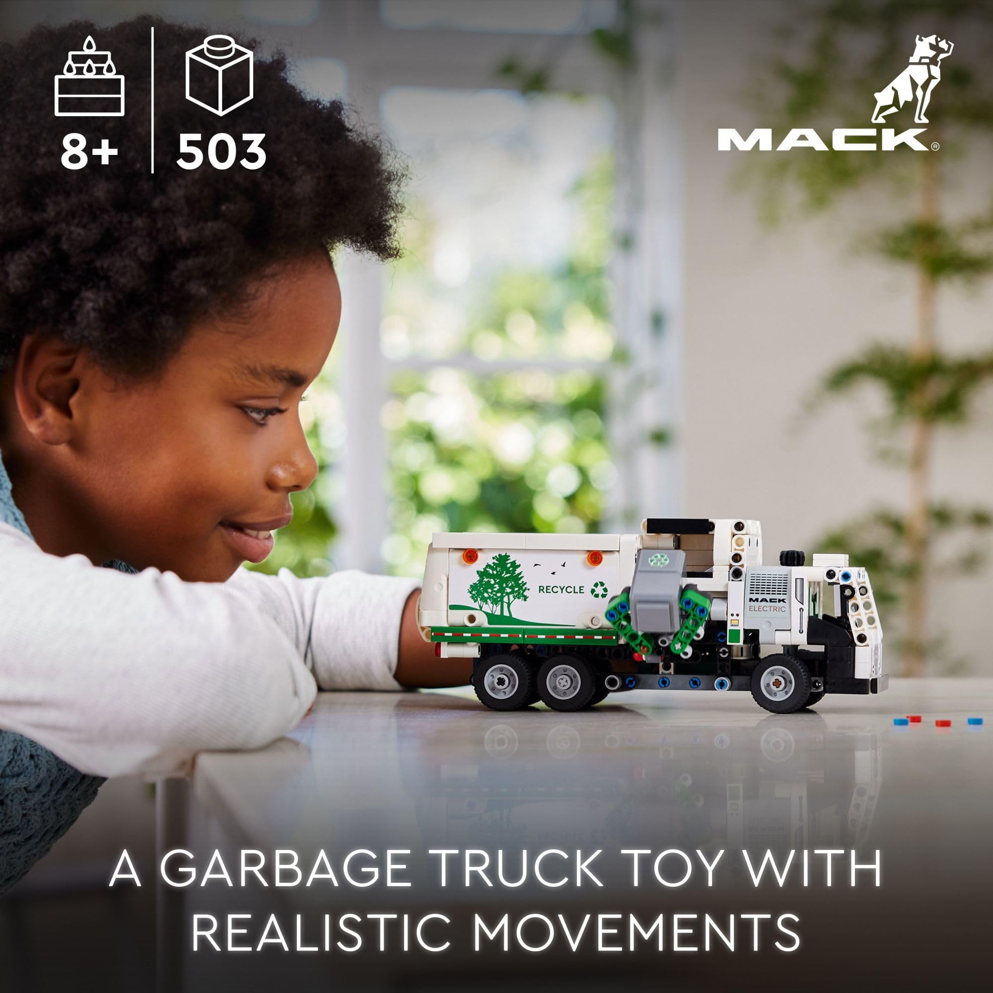LEGO Technic Mack LR Electric Garbage Truck Toy, Buildable Kids Truck for Pretend Play, Great Gift for Boys, Girls and Kids Ages 8 and Up who Love Recycling Truck Toys and Vehicles, 42167 🍁 All In One Marketplace Canada