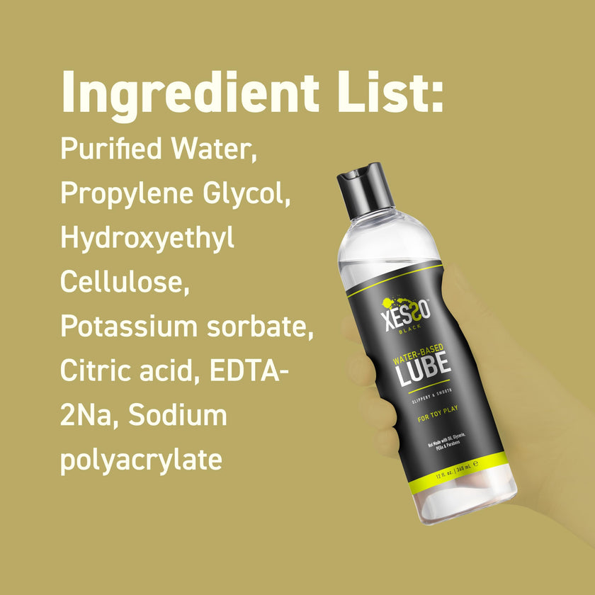 XESSO Water-Based Toy Lube, 354mL, Toy-Safe Personal Lubricant, All-Natural Without Glycerin & Parabens, Non-Staining, Slippery Massage Gel for Women, Men, Couples. Discreet Packaging 🍁 All In One Marketplace Canada