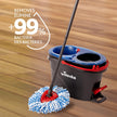 Vileda EasyWring RinseClean Spin Mop & Bucket System with 1 Extra Refill | 2-Tanks Separate Clean and Dirty Water | Machine Washable and Reusable Microfiber Mop Head | Hands-Free Wringing Mop Bucket 🍁 All In One Marketplace Canada