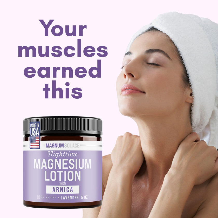 Nighttime Magnesium Lotion with Arnica – Highly Concentrated Magnesium for Muscles & Joints – Apply to Legs or Feet Before Bed – Skin-Friendly 🍁 All In One Marketplace Canada