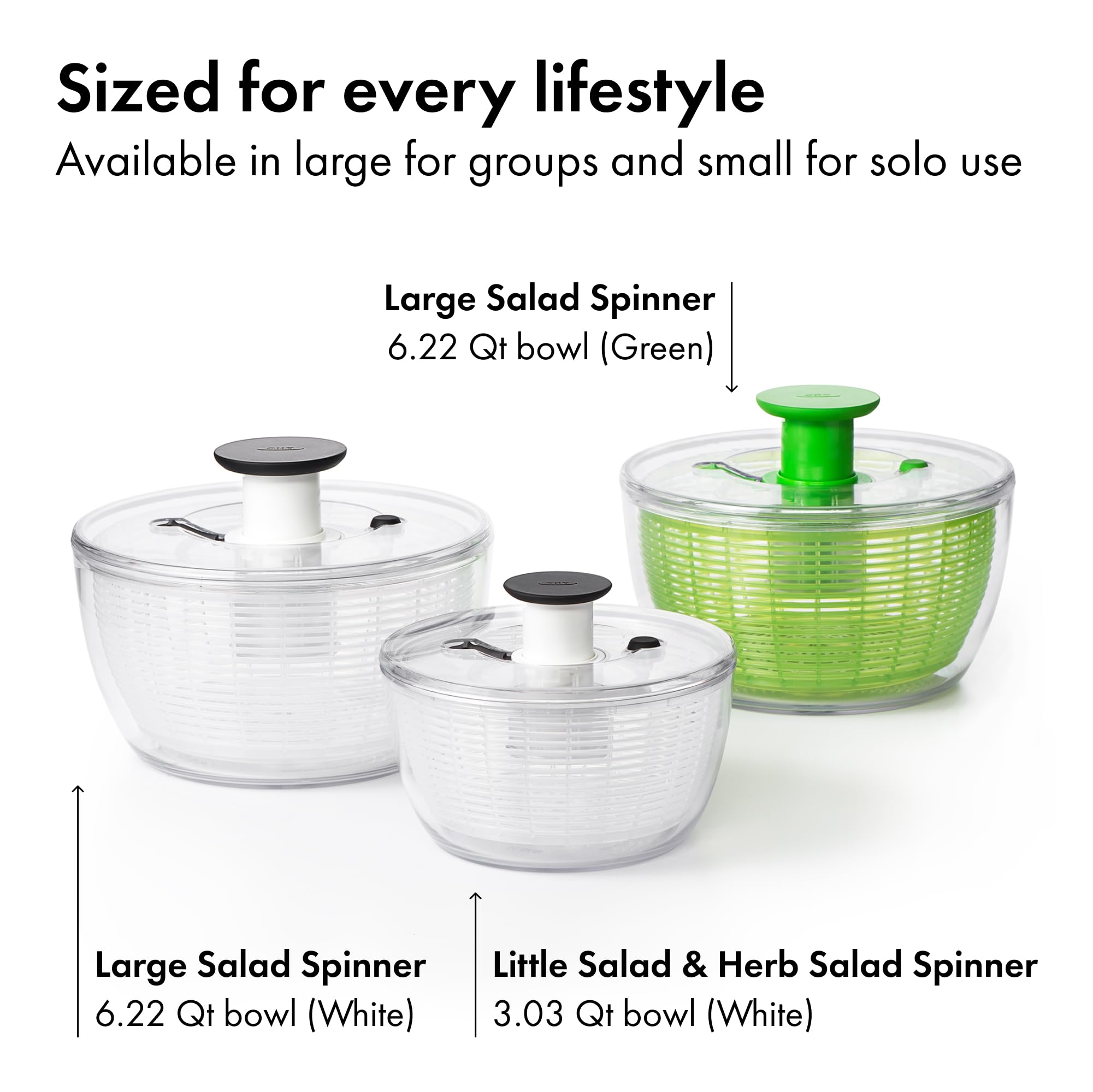 OXO Good Grips Good Grips Salad Spinner, 10.25-Inch Clear 🍁 All In One Marketplace Canada