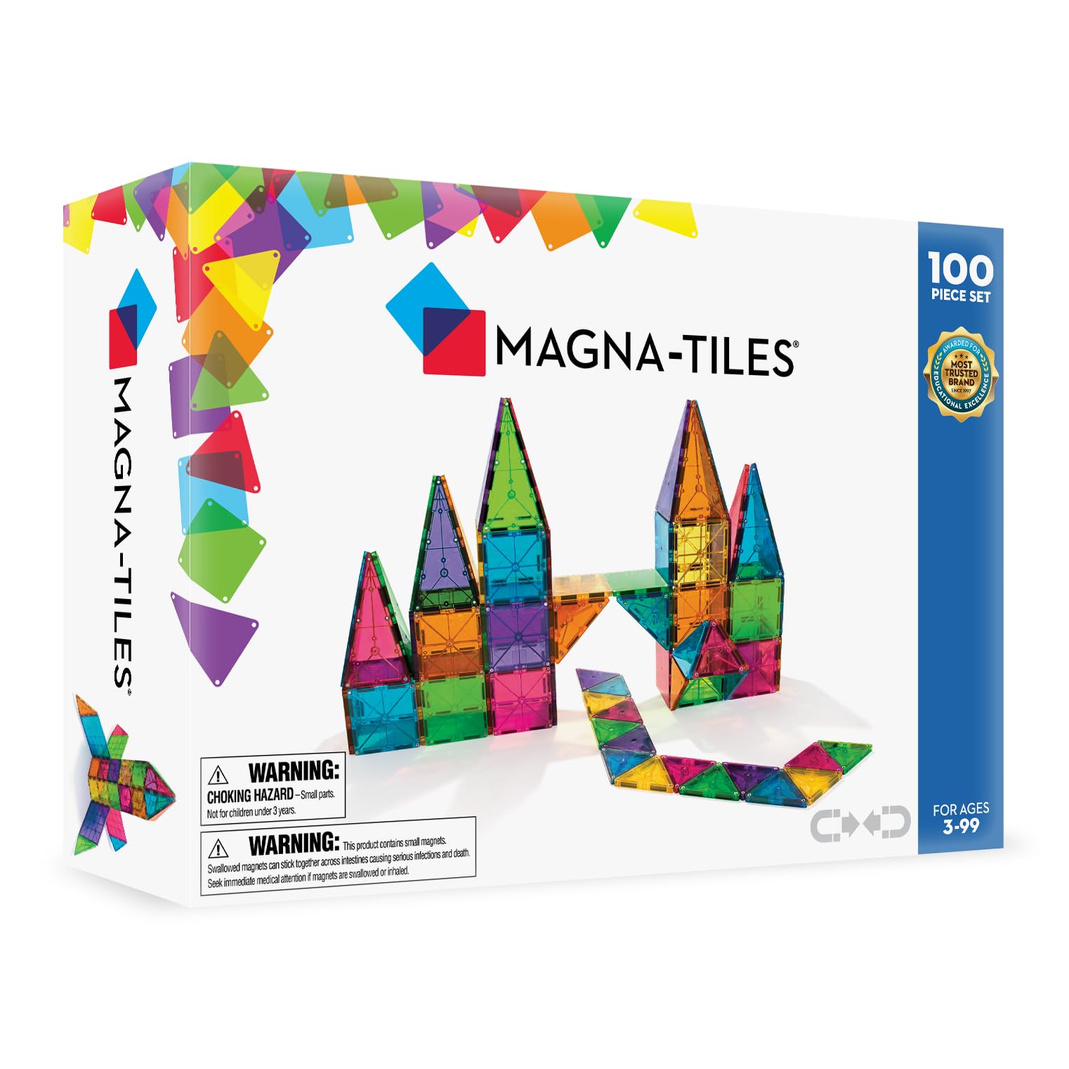 Magna-Tiles 04300 Clear Colors 100 Piece Set by Valtech since 1997 🍁 All In One Marketplace Canada