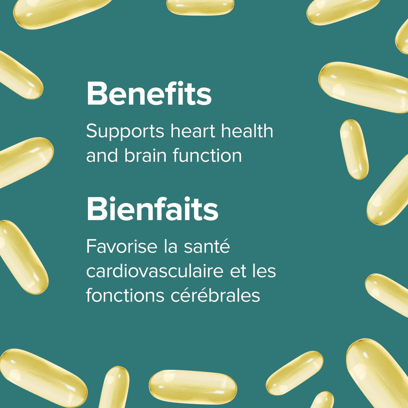 Webber Naturals Omega-3 300 mg Mini, 220 Clear Enteric No Fishy Aftertaste Mini Softgels, Supports Cardiovascular Health and Brain Function 🍁 All In One Marketplace Canada