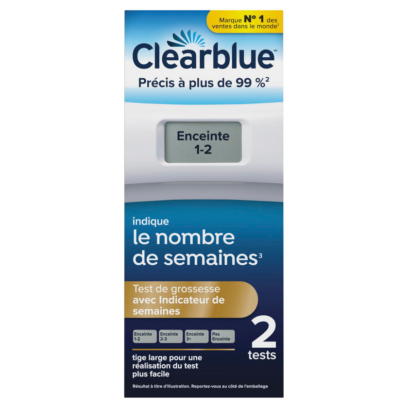 Clearblue Digital Pregnancy Test With Weeks Indicator, The Only Test That Tells You How Many Weeks, 2 Digital Tests (Pack of 1) 🍁 All In One Marketplace Canada