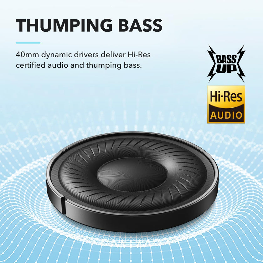 soundcore by Anker Q20i Hybrid Active Noise Cancelling Headphones, Wireless Over-Ear Bluetooth, 40H Long ANC Playtime, Hi-Res Audio, Big Bass, Customize via an App, Transparency Mode, Ideal for Travel 🍁 All In One Marketplace Canada