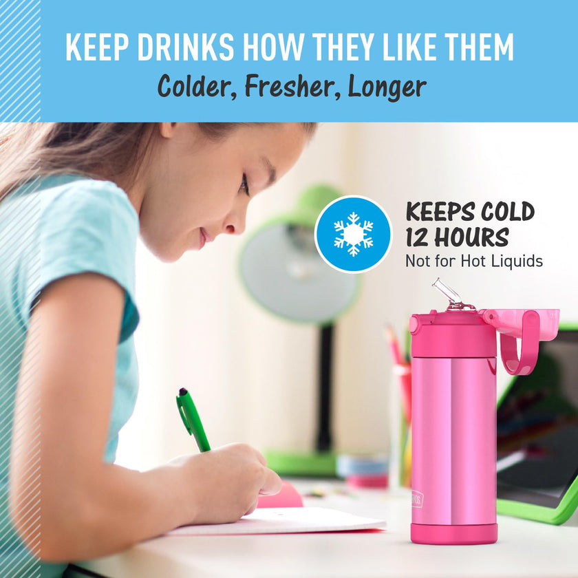 THERMOS FUNTAINER Water Bottle with Straw, 14oz, Pink 🍁 All In One Marketplace Canada