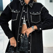 Denim Jacket Women – Retro Street Style Loose Rivet Design