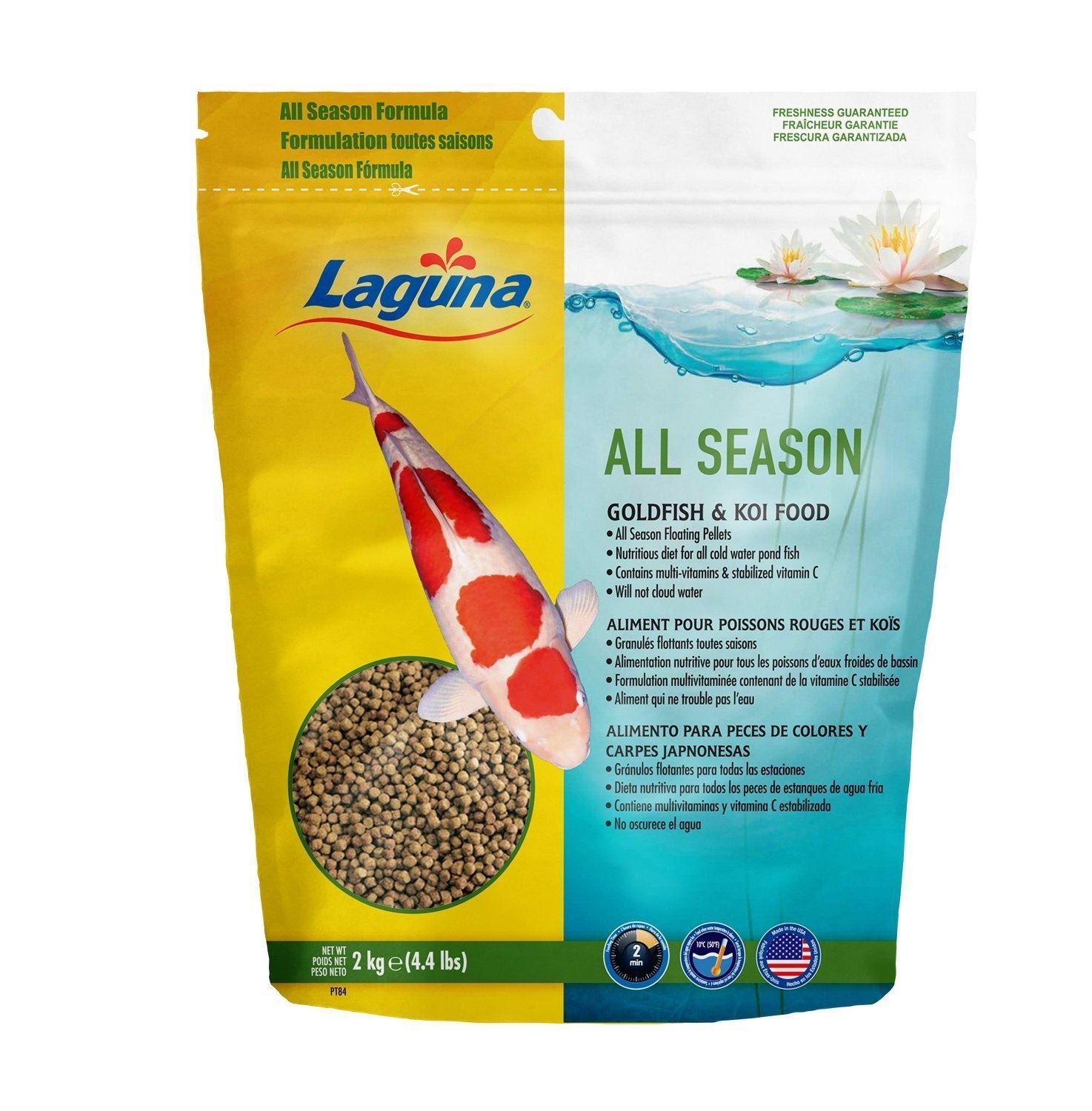 LAGUNA All Season Goldfish & Koi Floating Food, 4.4 Lbs, Beige 🍁 All In One Marketplace Canada