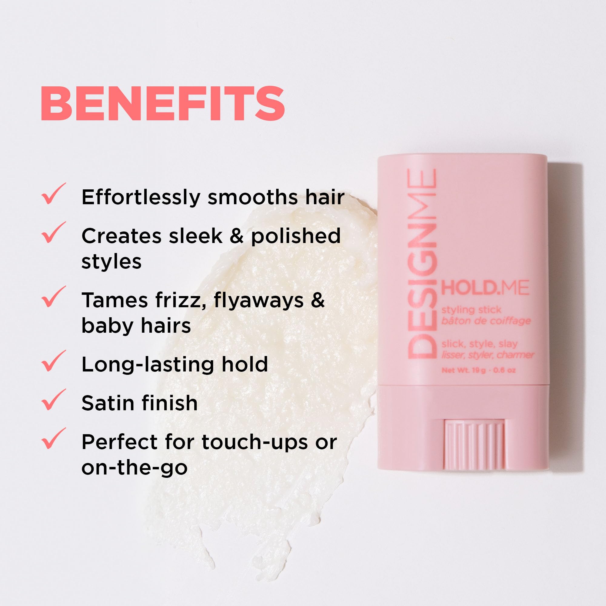 Design.Me HOLD.ME Styling Stick | Vegan Hair Wax Stick for Women | Controls Frizz, Tame Flyaways & Smooths Hair | With Long-Lasting Hold 🍁 All In One Marketplace Canada