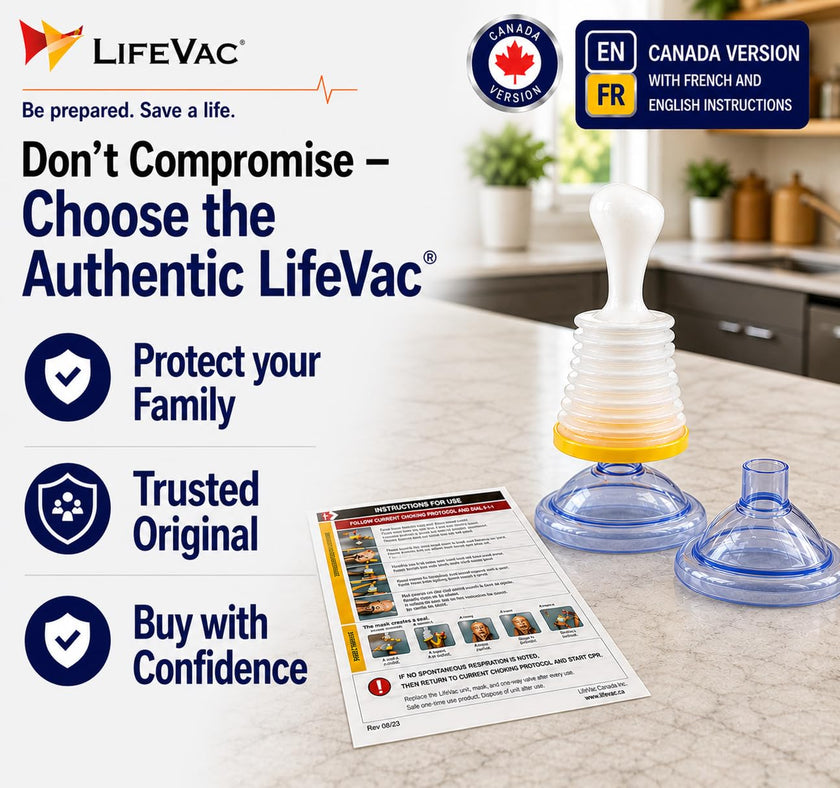 LifeVac Travel Kit (Canadian Version) - Choking Rescue Device, Portable Suction Rescue Device First Aid Kit for Kids and Adults, Portable Airway Suction Device | Anti Choking Device for Children and Adults 🍁 All In One Marketplace Canada