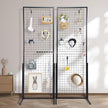 VEVOR 2' x 5.6' Grid Wall Panels Tower, 2 Packs Wire Gridwall Display Racks with T-Base Floorstanding, Double Side Gridwall Panels for Art Craft Shows, Retail Display with Extra Clips and Hooks 🍁 All In One Marketplace Canada