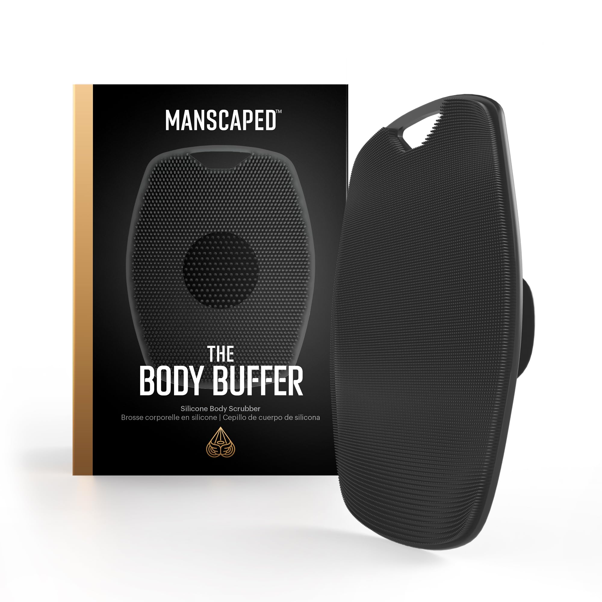 MANSCAPED® The Body Buffer Premium Silicone Scrubber for Nourishing, Cleaning & Exfoliating Your Skin - Lather Boosting Bristles with Ergonomic No-Slip Handle, Long-Lasting & Easy to Clean (1-Pack) 🍁 All In One Marketplace Canada
