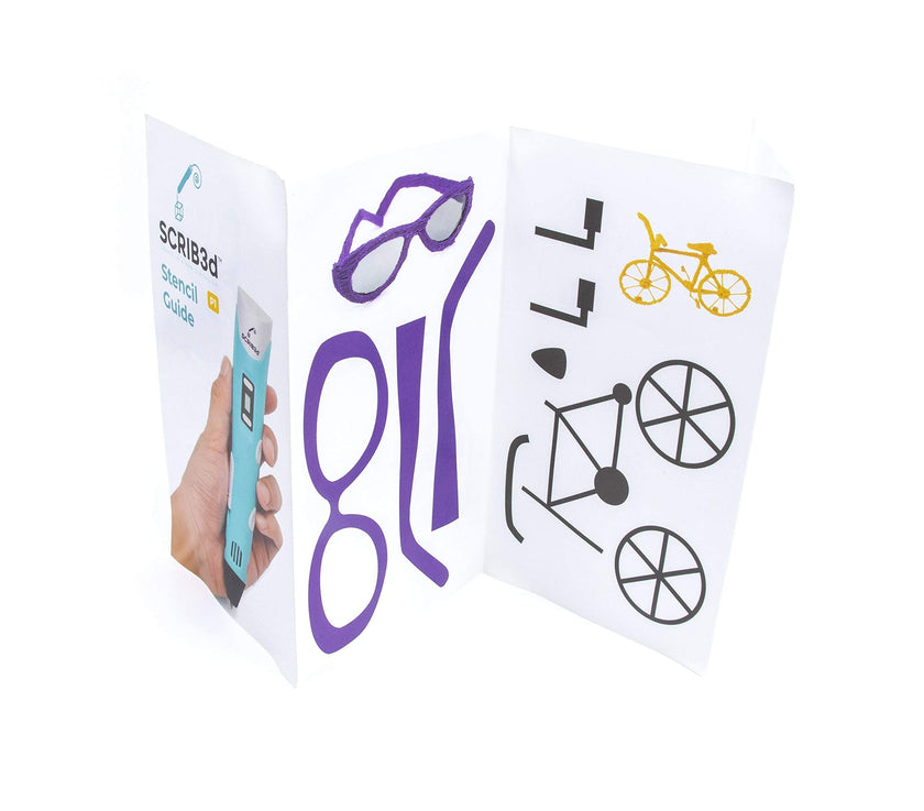 SCRIB3D P1 3D Printing Pen with Display - Includes 3D Pen, 3 Starter Colors of PLA Filament, Stencil Book + Project Guide, and Power Adapter 🍁 All In One Marketplace Canada
