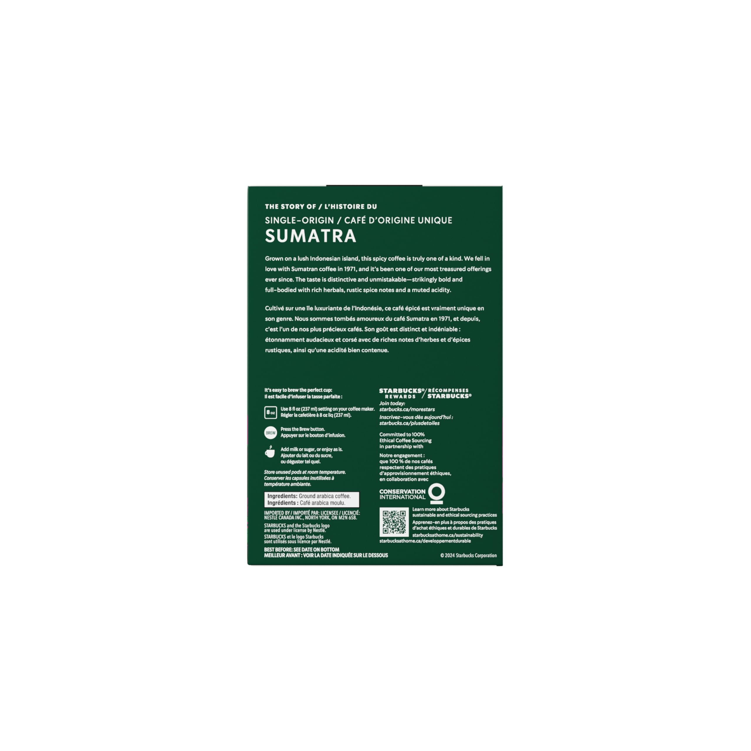 STARBUCKS Single Origin Sumatra Coffee, Keurig Pods, K-cups, 276 g 🍁 All In One Marketplace Canada