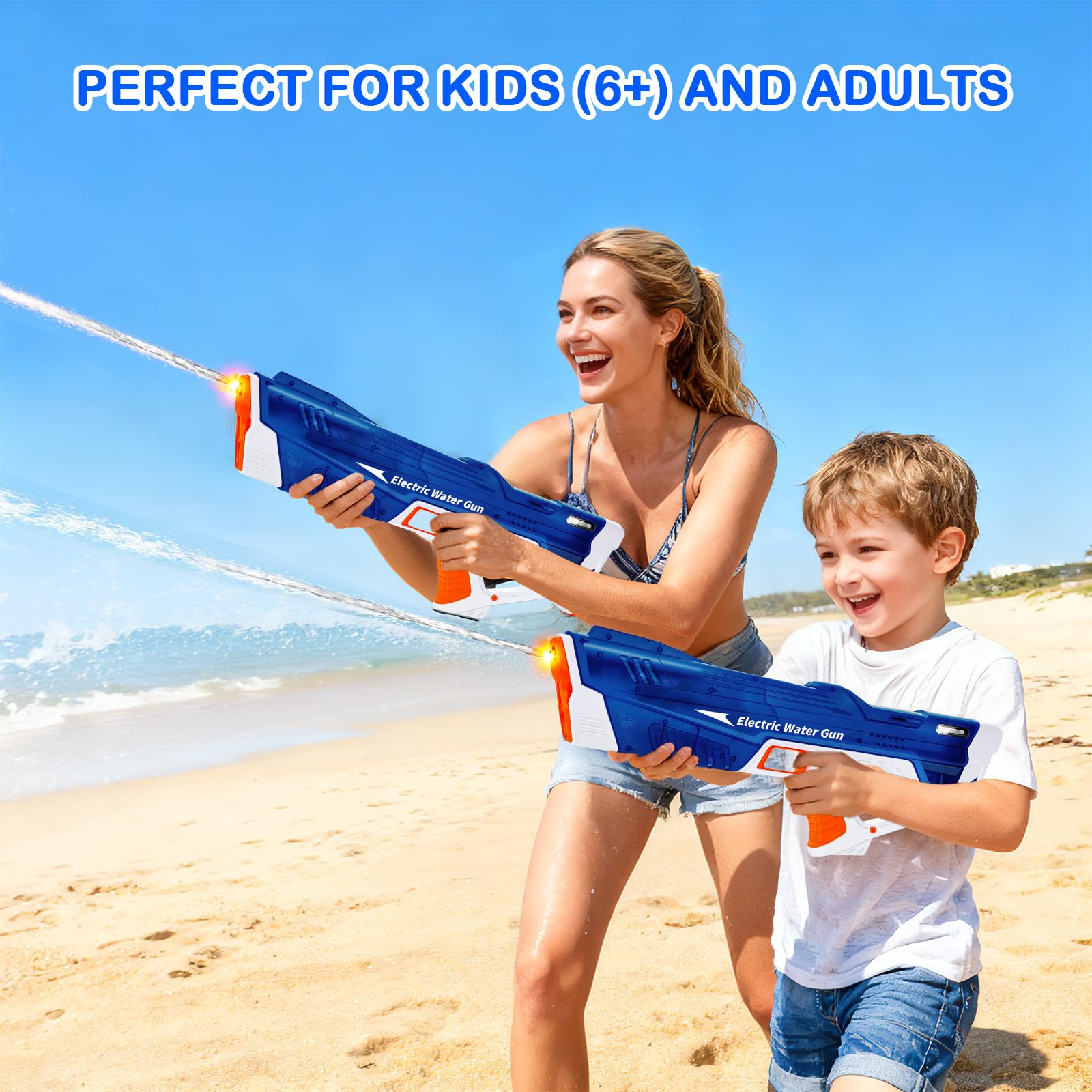 2Packs Electric Water Gun for Kids & Adults, Automatic Fill Up, Powerful Squirt Guns with 28-32 FT Long Range, Summer Outdoor Pool Beach Water Pistol/Blaster Toys 🍁 All In One Marketplace Canada