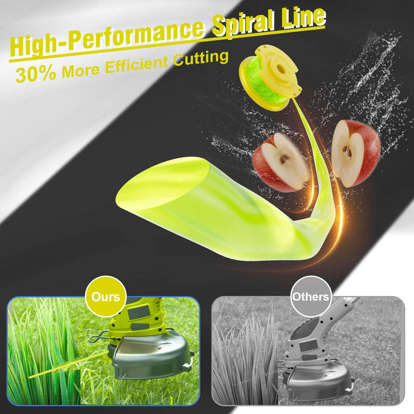 15 Pcs AC80RL3 Replacement Trimmer String for Ryobi One Plus+,0.080 lnch Diameter String Trimmer Refll and AC14HCA Cover Cap Compatible with Ryobi 18v,24v,and 40v Cordless Trimmers(12 Spools+3 Caps) 🍁 All In One Marketplace Canada