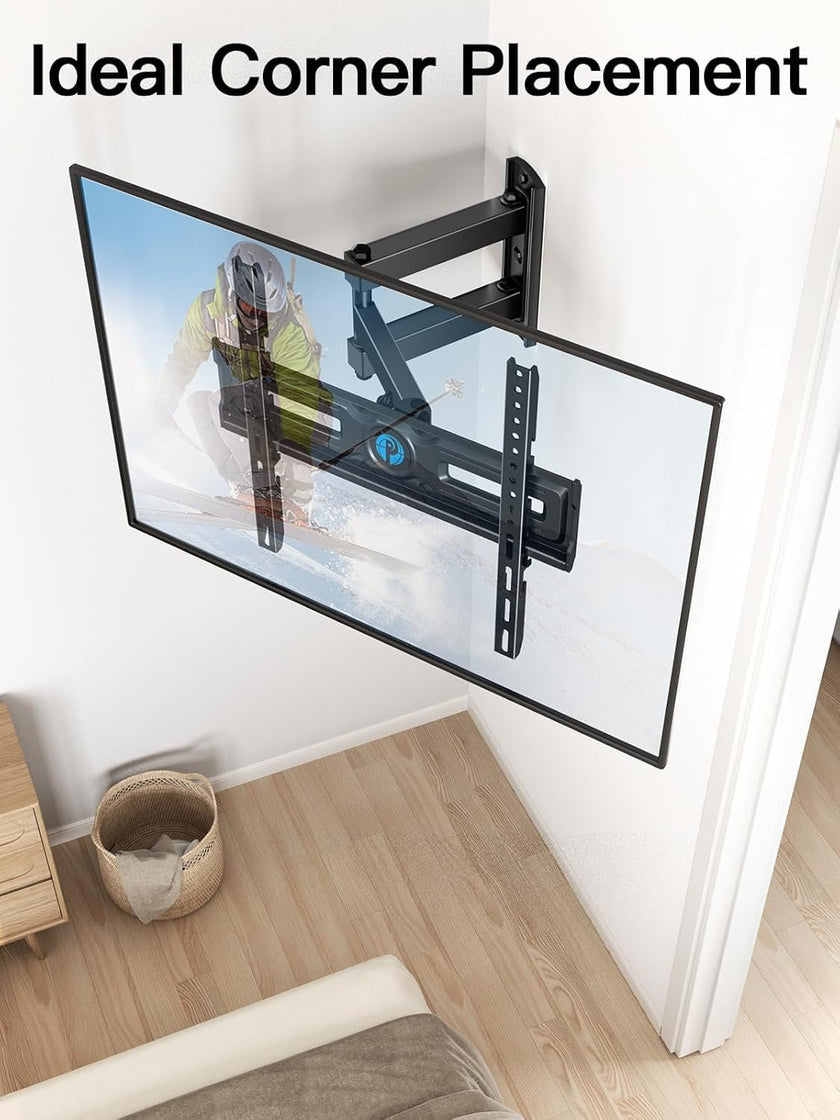 Pipishell Full Motion TV Wall Mount for 26-65 Inch TVs up to 77 lbs, Height Adjustable Corner Wall Mount Bracket with Articulating Arm, Swivel Extension Tilt, Max VESA 400x400mm, PIMF9 🍁 All In One Marketplace Canada