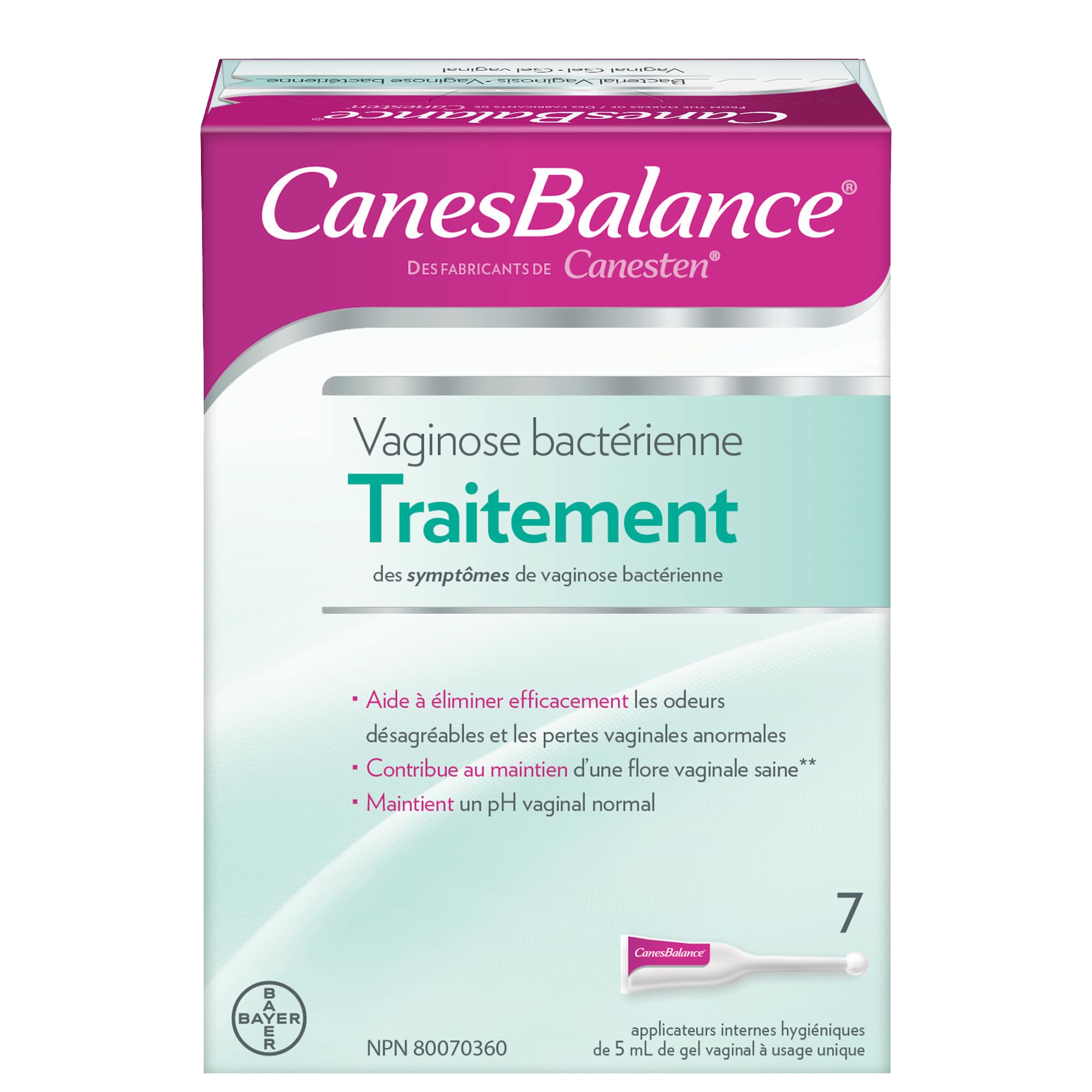 CanesBalance Bacterial Vaginosis Treatment For BV Symptoms - Vaginal Gel BV Treatment For Women, Relieves Vaginal Odor, Maintains Normal Vaginal pH, Supports Vaginal Health, 7 Single-Use Applicators 🍁 All In One Marketplace Canada