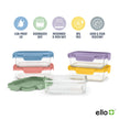 Ello Color Lock 3.4 Cup 10PC, 5 Pack Glass Meal Prep Sets Leak-Proof Glass Food Storage Containers with Airtight BPA-Free Plastic Lids, Dishwasher, Microwave, and Freezer Safe, Desert Festival 🍁 All In One Marketplace Canada