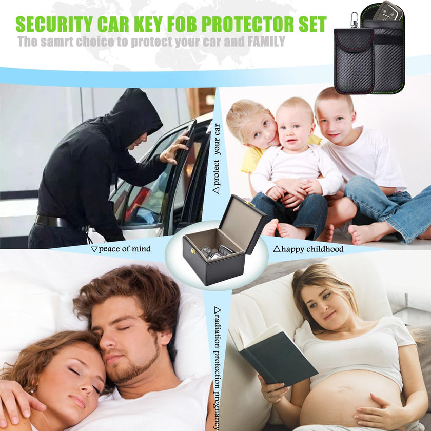 Faraday Box for Car Keys & 2 Pack Faraday Bag for Key Fob Protector, RFID Key Box Faraday Pouch Cage Car Key Signal Blocking Box Anti Theft Car Key Box Signal Blocker 🍁 All In One Marketplace Canada