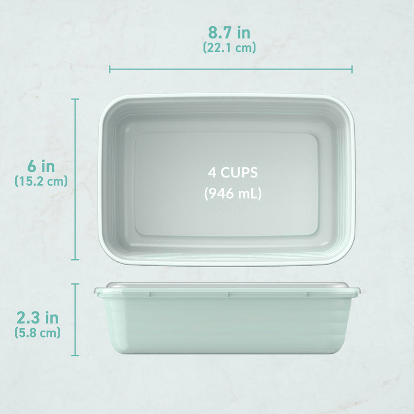 Bentgo Prep 1-Compartment Meal-Prep Containers with Custom-Fit Lids - Microwaveable, Durable, Reusable, BPA-Free, Freezer and Dishwasher Safe Food Storage Containers - 10 Trays & 10 Lids (Mint) 🍁 All In One Marketplace Canada