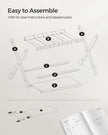 SONGMICS Luggage Rack, Bamboo Luggage Rack for Guest Room, Folding Suitcase Stand, for Hotel, Bedroom, Heavy-Duty, Holds up to 131 lb, Walnut Brown URLR007D01 🍁 All In One Marketplace Canada