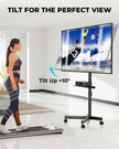 BONTEC Mobile TV Stand with Tilt Function, Rolling TV Cart for 23-60