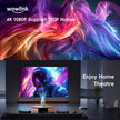 [Built-in Apps & 2026 Upgraded] Mini Projector with WiFi 6 and Bluetooth 5.4 Support 4K 1080P Auto Keystone 180° Rotatable Projector Portable Compatibile with HDMI/TV Stick/Memory Stick/Laptop, White 🍁 All In One Marketplace Canada