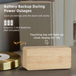 Wooden Digital Alarm Clocks for Bedrooms: Dimmable Dual Alarm Clock with Large Numbers for Bedside Desk - Bamboo 🍁 All In One Marketplace Canada