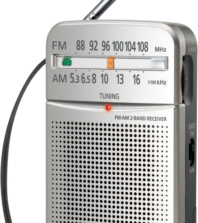 Panasonic RF-P50 Pocket AM/FM Radio, Silver, Without Headphone (RFP50) 🍁 All In One Marketplace Canada