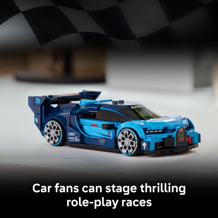 LEGO Speed Champions Bugatti Vision Gran Turismo Hyper Sports Car Building Toy for Kids & Gamers - Building Set W/Bugatti Driver Minifigure for Boys & Girls, Ages 9+ - Gift Idea for Birthdays - 77253 🍁 All In One Marketplace Canada