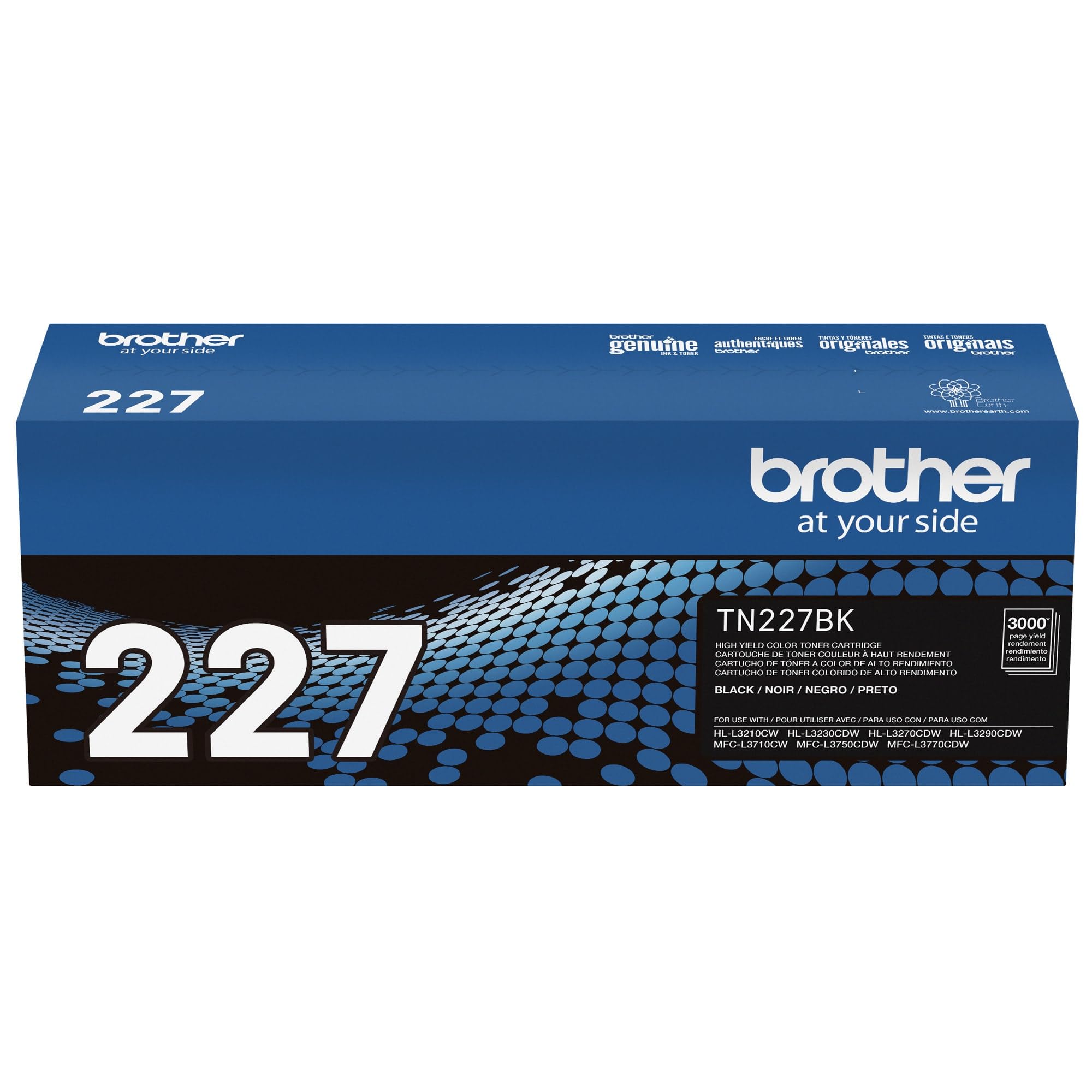 Brother Original TN227BK High-Yield Black Toner Cartridge, Higher Yield for Value, for Laser Printers HL-L3210CW, MFC-L3710CW, MFC-L3750CDW, and More 🍁 All In One Marketplace Canada