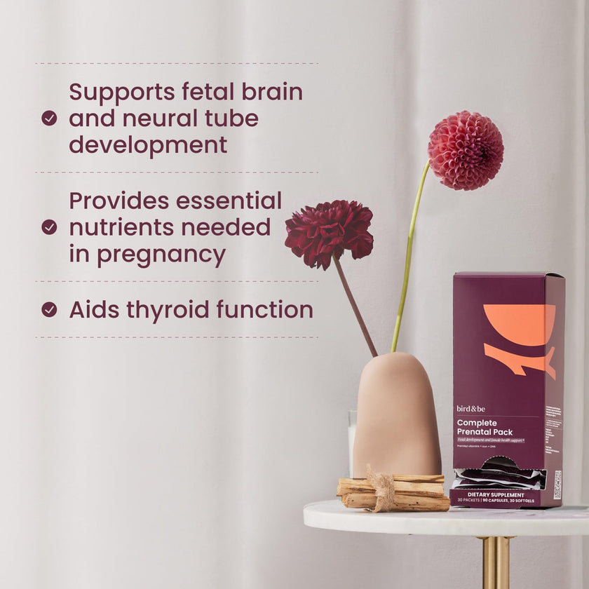 Complete Prenatal Pack – Prenatal Vitamins with Iron, Methylated Folate, DHA (Omega-3), Choline, Iodine and Essential Nutrients – Supports Early Fetal Development and Maternal Health – 30-Day Supply 🍁 All In One Marketplace Canada