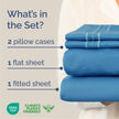 Queen Size 4 Piece Sheet Set - Comfy Breathable & Cooling Sheets - Hotel Luxury Bed Sheets for Women & Men - Deep Pockets, Easy-Fit, Soft & Wrinkle Free Sheets - Denim Blue Oeko-Tex Bed Sheet Set 🍁 All In One Marketplace Canada