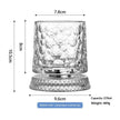 Luxury Spinning Glass with Crystal Base – Stress-Relieving Rotating Cup, 9 Styles