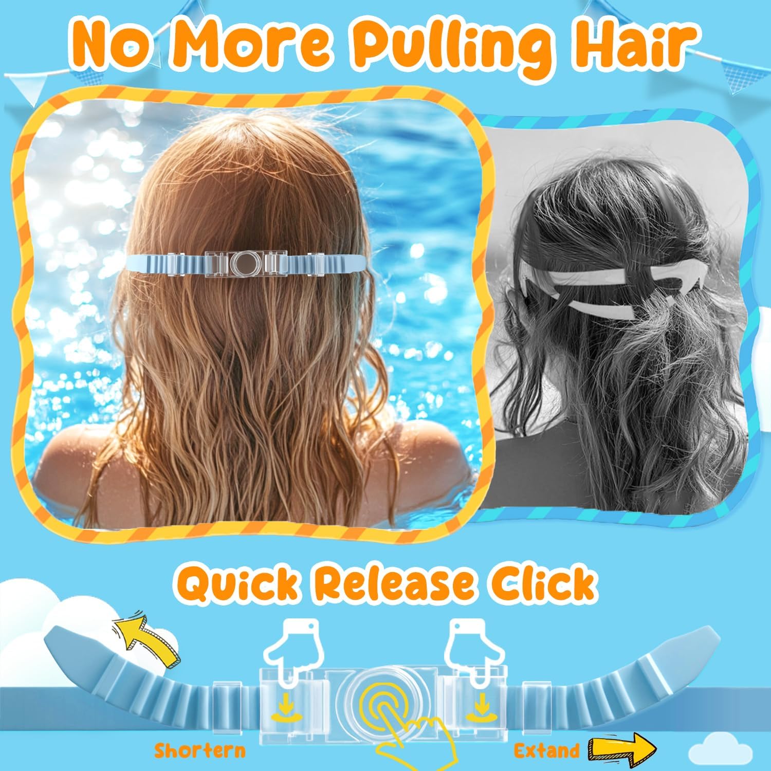 Kids Goggles Swimming, 2 Pack Kids Swimming Goggles for Age 4-14 Wide Vision Anti-Fog UV Protection Waterproof for Boys Girls 🍁 All In One Marketplace Canada