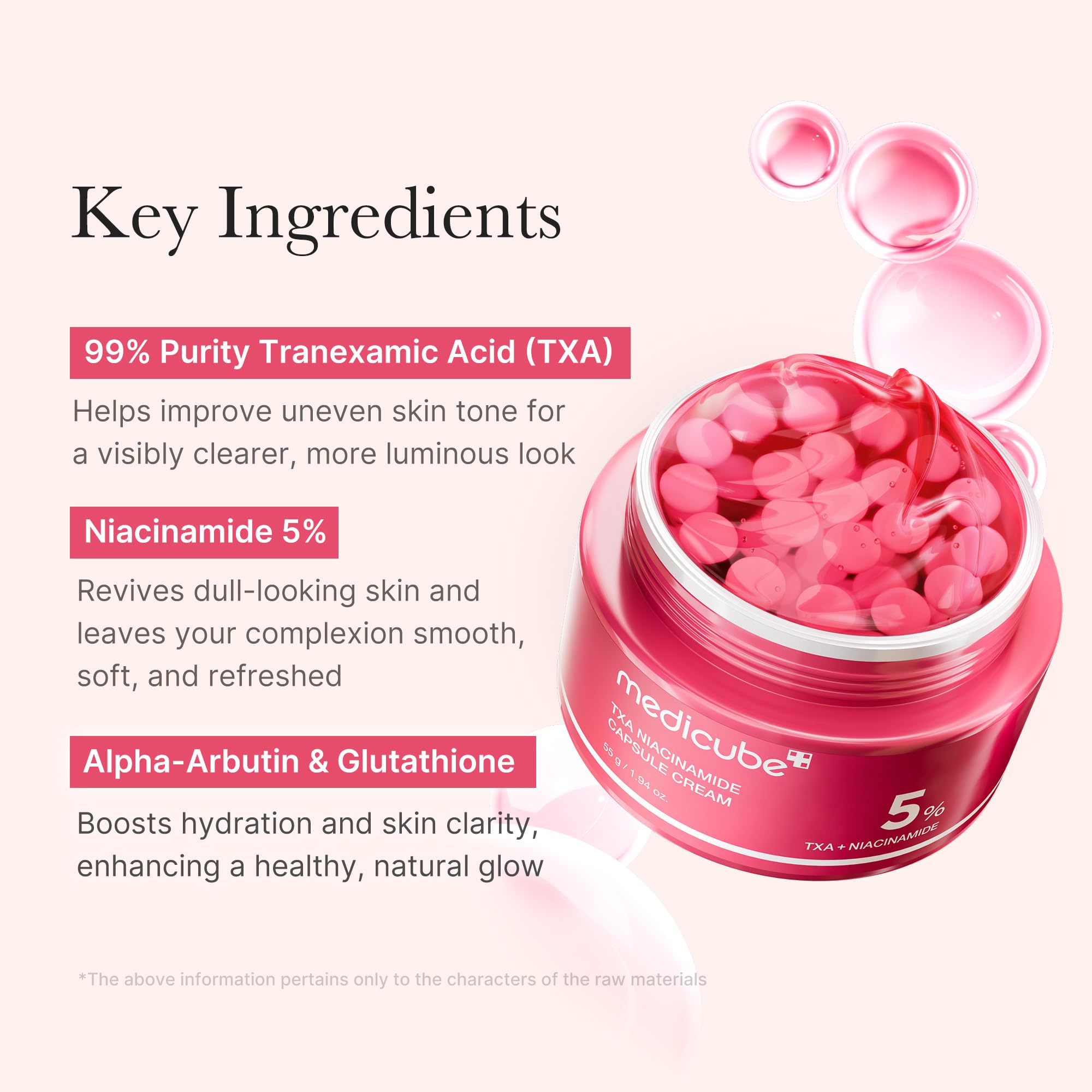 medicube TXA+Niacinamide Capsule Cream | Dual Radiance Moisturizer, Ideal for Use After Spot Care | For Uneven Skin Tone, Texture & Hydration | 99% Pure Tranexamic Acid | Korean Skincare | 1.94oz 🍁 All In One Marketplace Canada