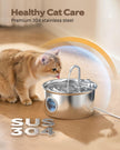 Cat Water Fountain Stainless Steel: Cat Fountain for Drinking - 2.6L Pet Water Fountain Indoor Cats - Quiet Pets Waterer - Cats Water Dispenser - for Small Animals 🍁 All In One Marketplace Canada