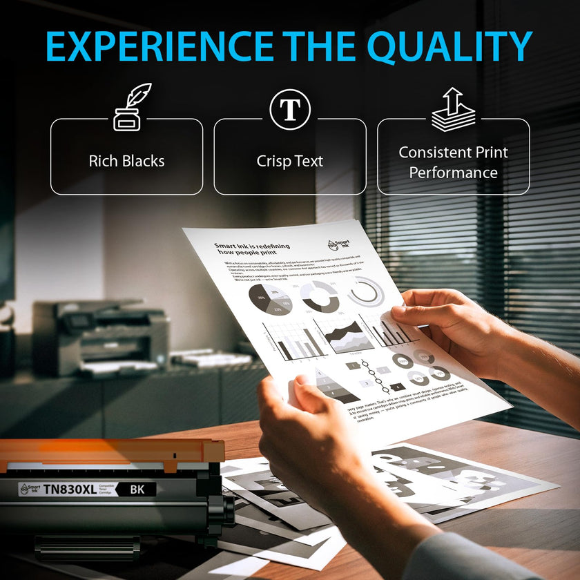 Smart Ink Compatible TN830XL Toner Cartridge Replacement for Brother TN830XL TN830BK TN830 XL with CHIP (2 Pack) to use with DCP-L2640DW HL-L2460DW MFC-L2820DW HL-L2400D HL-L2405W HL-L2865DW Printers 🍁 All In One Marketplace Canada